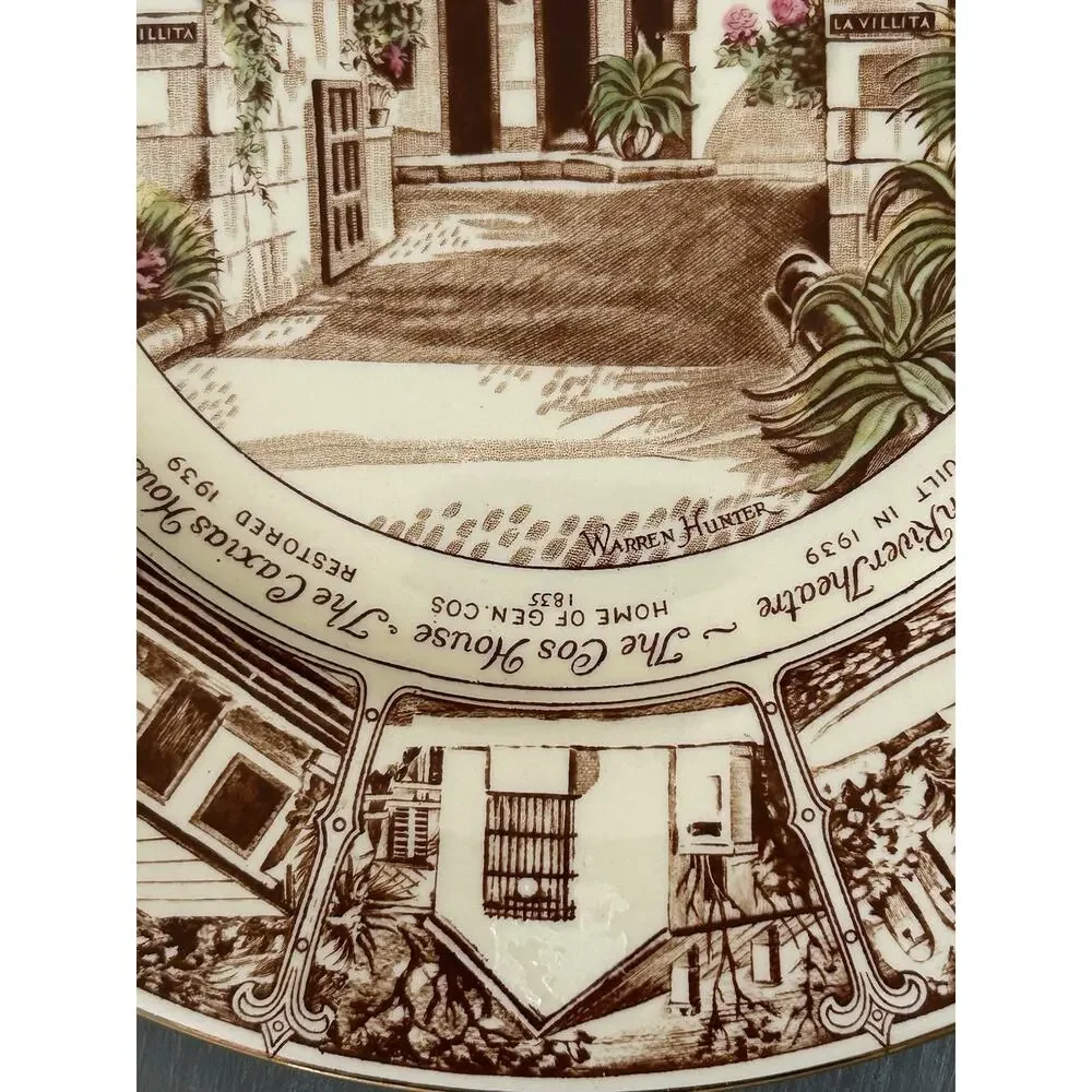 Crown Devon Staffordshire 1951 SAN ANTONIO TEXAS Plate Multicolor 10